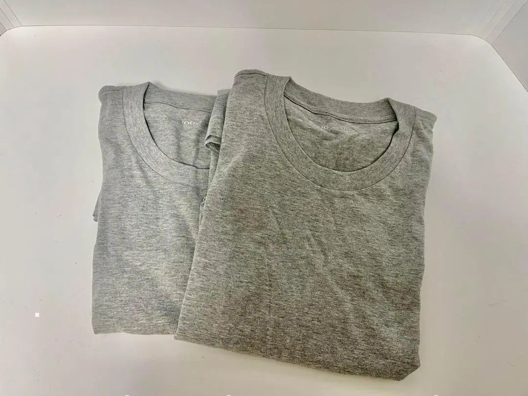 [Set de 2] Camiseta Body Wild, manga corta, cuello redondo, 100% algodón, jersey, L