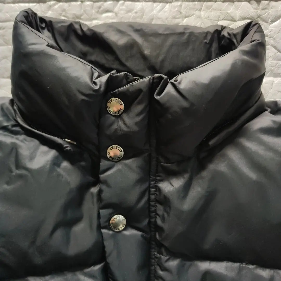 CONVERSE Men's Outerwear Black Down Jacket Size L