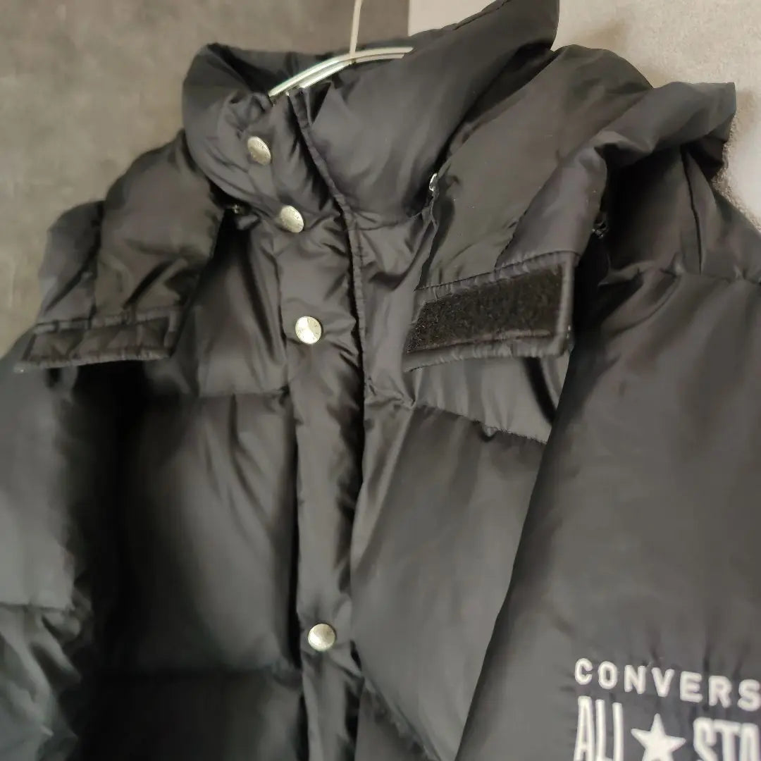 CONVERSE Men's Outerwear Black Down Jacket Size L