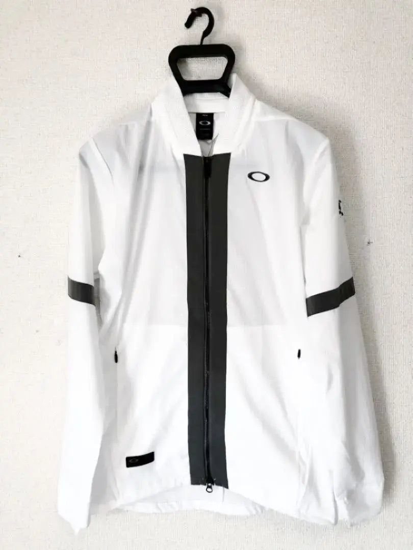 [Precio especial] Chaqueta de golf de nailon con calavera de Oakley, repelente al agua, color blanco