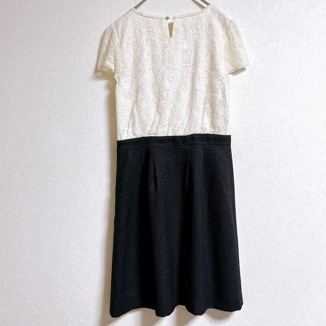 Vestido Motomachi Gyro [M] Hasta la rodilla Diseño cambiante Encaje Lujo | モトマチジャイロ 【M】 ワンピース ひざ丈 切り替えデザイン レース 高級感