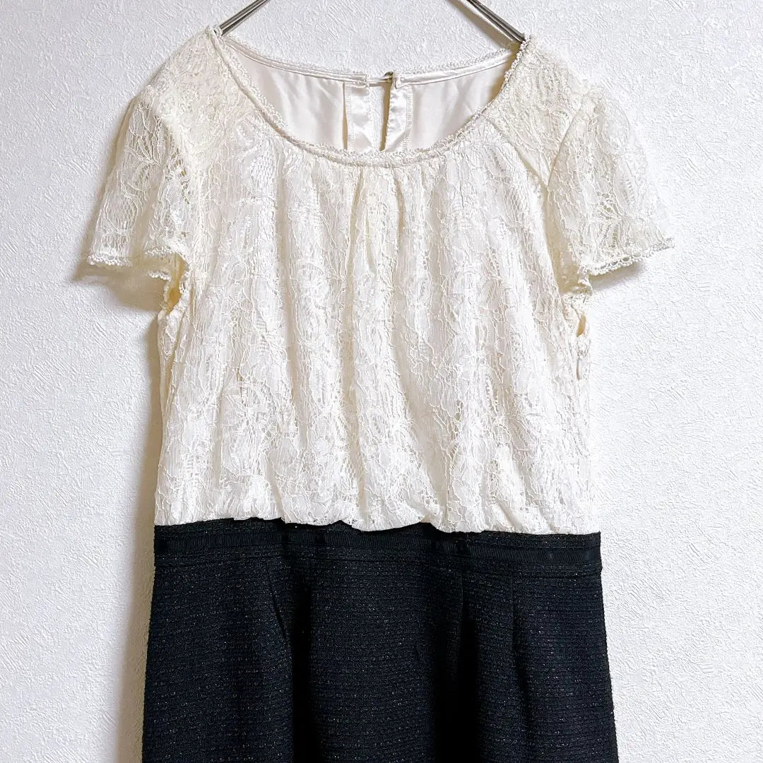 Motomachi Gyro [M] Dress Knee-length Switching Design Lace Luxury | モトマチジャイロ 【M】 ワンピース ひざ丈 切り替えデザイン レース 高級感