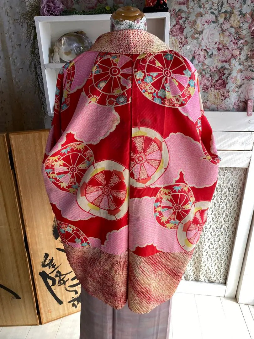 [A2410 Kanoko Shibori Haori Sleeve Length 66.5]