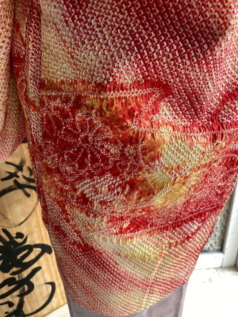 [A2410 Kanoko Shibori Haori Sleeve Length 66.5]