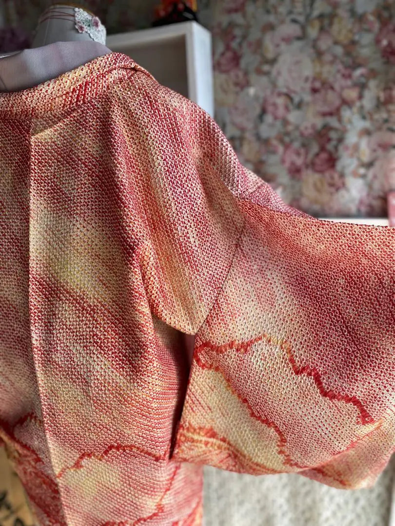 [A2410 Kanoko Shibori Haori Sleeve Length 66.5]