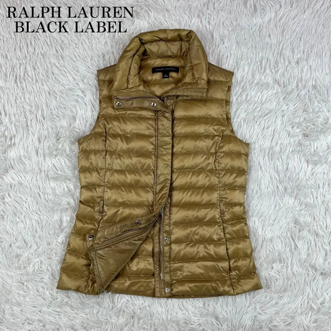 [Bueno] Ralph Lauren Black Label Down Mejor Oro Beige | 【良品】ラルフローレンブラックレーベル ダウンベスト ゴールド ベージュ系