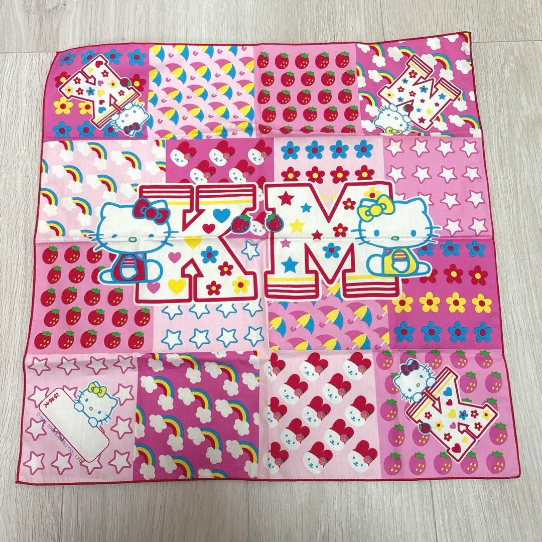 [Heisei Retro] Placemat 42 x 42 Hello Kitty Rare Sanrio