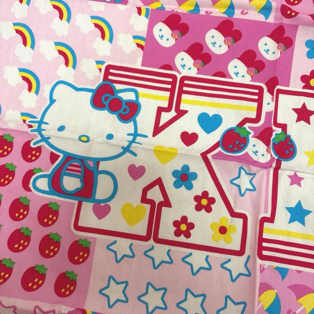 [Heisei Retro] Placemat 42 x 42 Hello Kitty Rare Sanrio