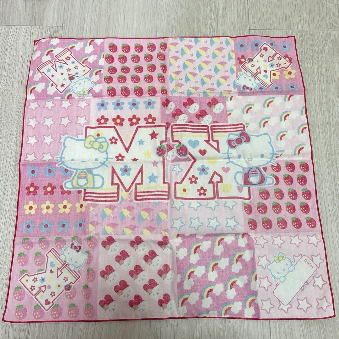 [Heisei Retro] Placemat 42 x 42 Hello Kitty Rare Sanrio