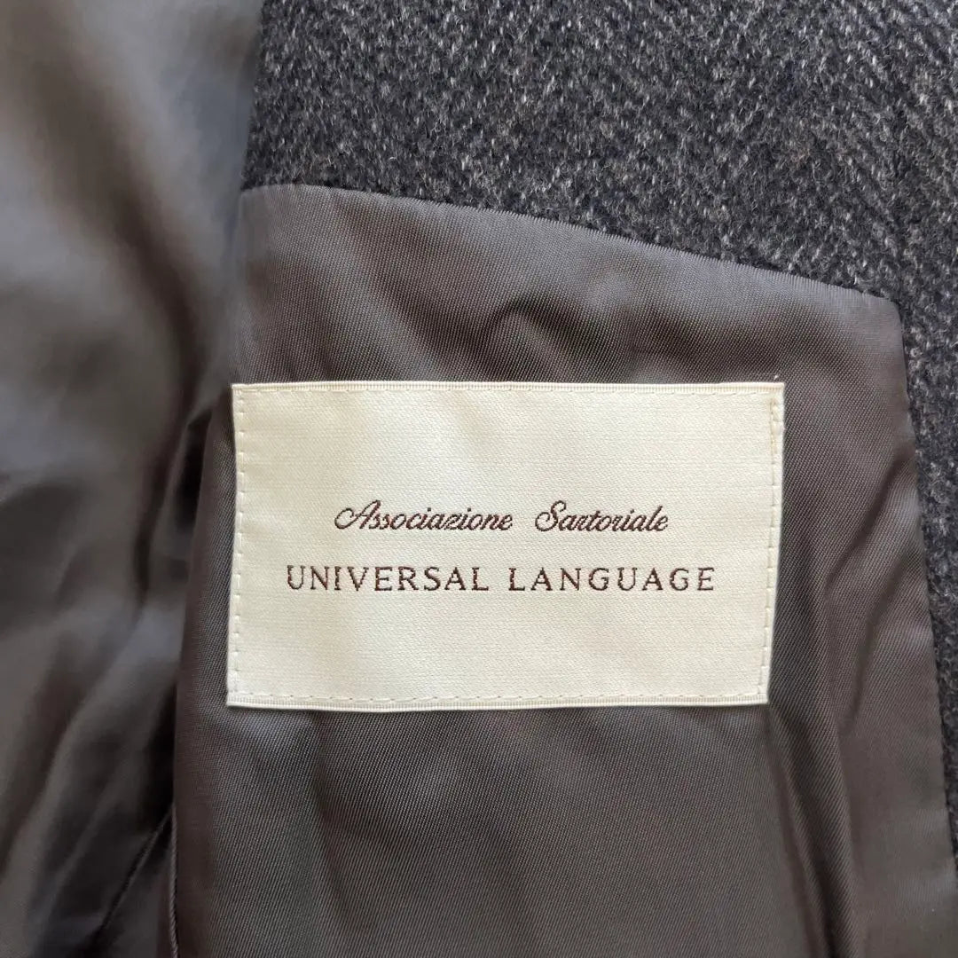 [Good condition] Universal Language Chester Coat Gray S Herringbone Fall/Winter