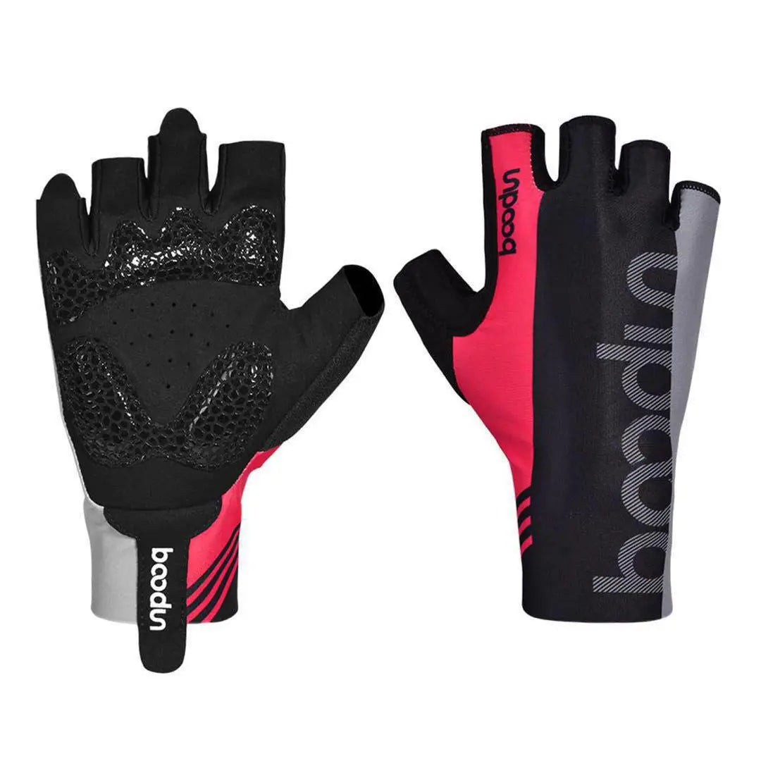 ⭐️Limitado a un artículo❣️Guantes de ciclismo XL Corte de dedos para primavera y verano Rojo rosa