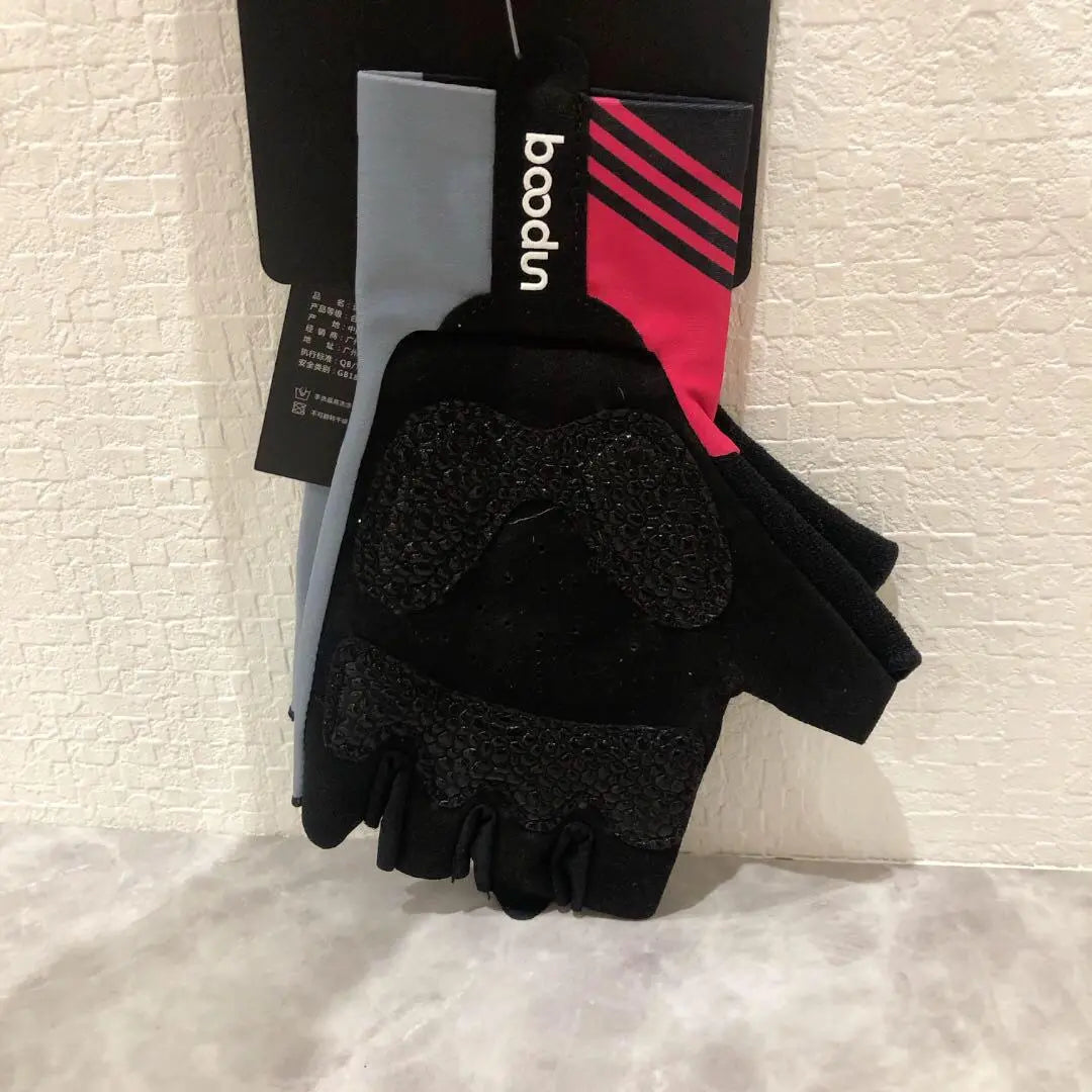 ⭐️Limitado a un artículo❣️Guantes de ciclismo XL Corte de dedos para primavera y verano Rojo rosa