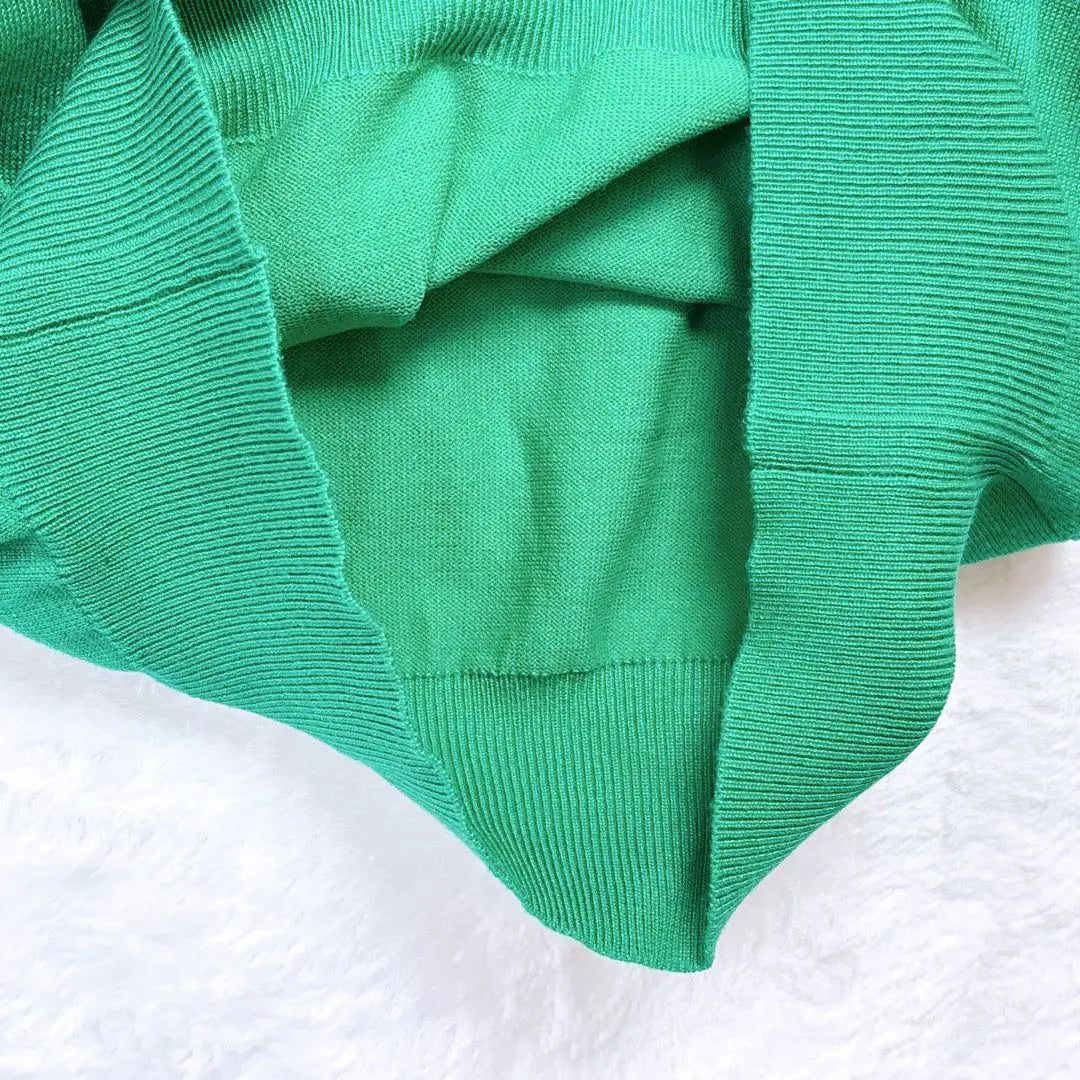 Knitmix Short Sleeve S Summer Knit Fall / Winter Bicolor Ringer Knit Green