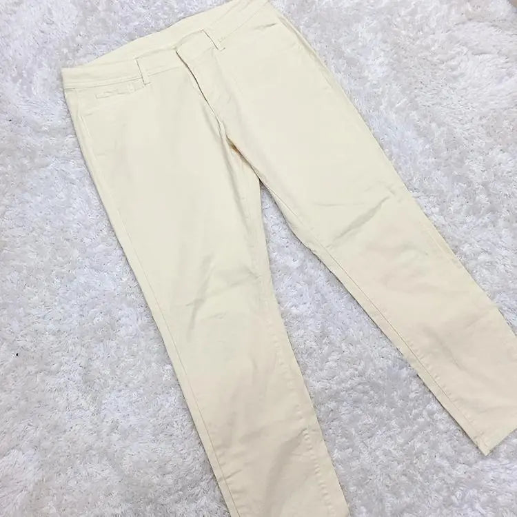 《INDIVI》 M Casual Cropped Length Pants Yellow