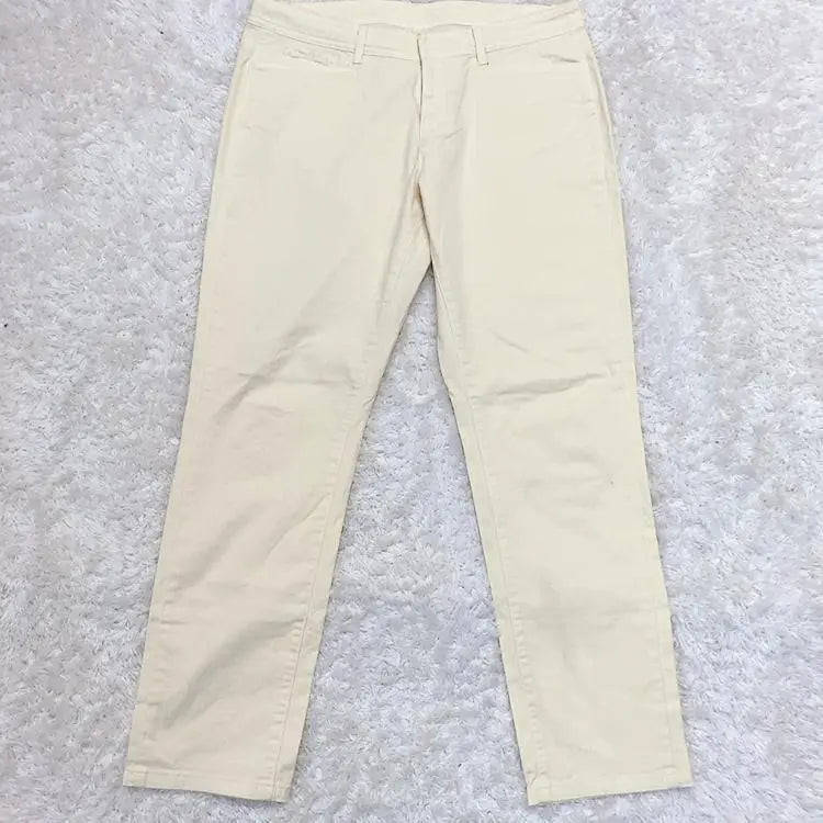 《INDIVI》 M Casual Cropped Length Pants Yellow