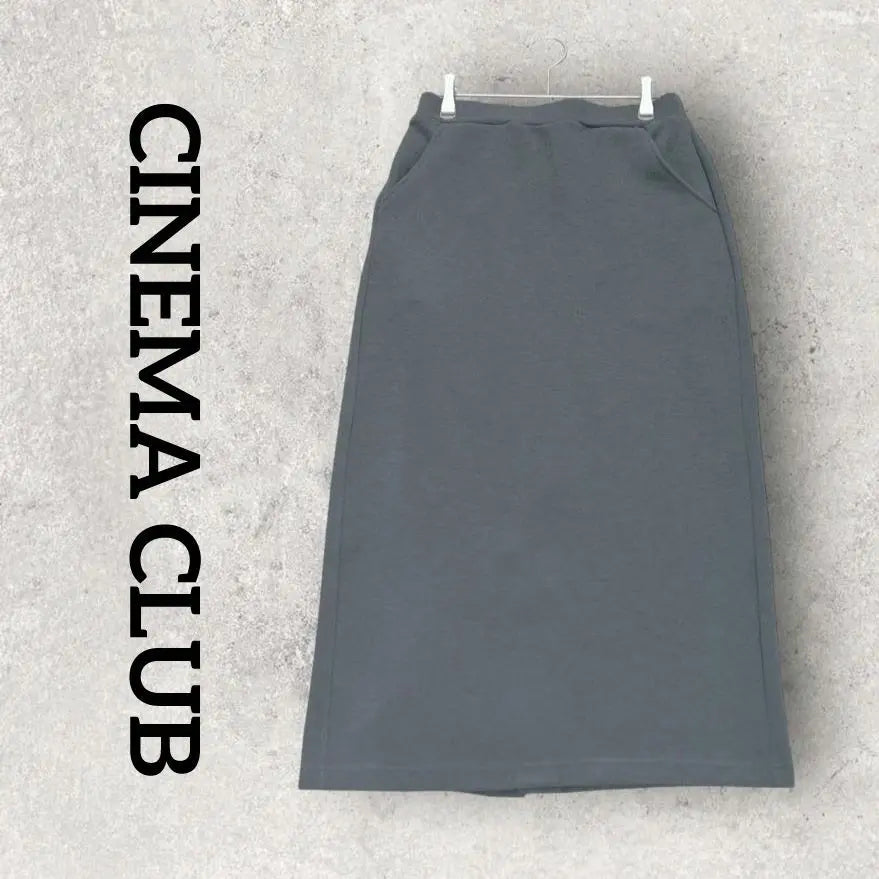 CINEMA CLUB Long Skirt Maxi Straight Skirt (L) Gray