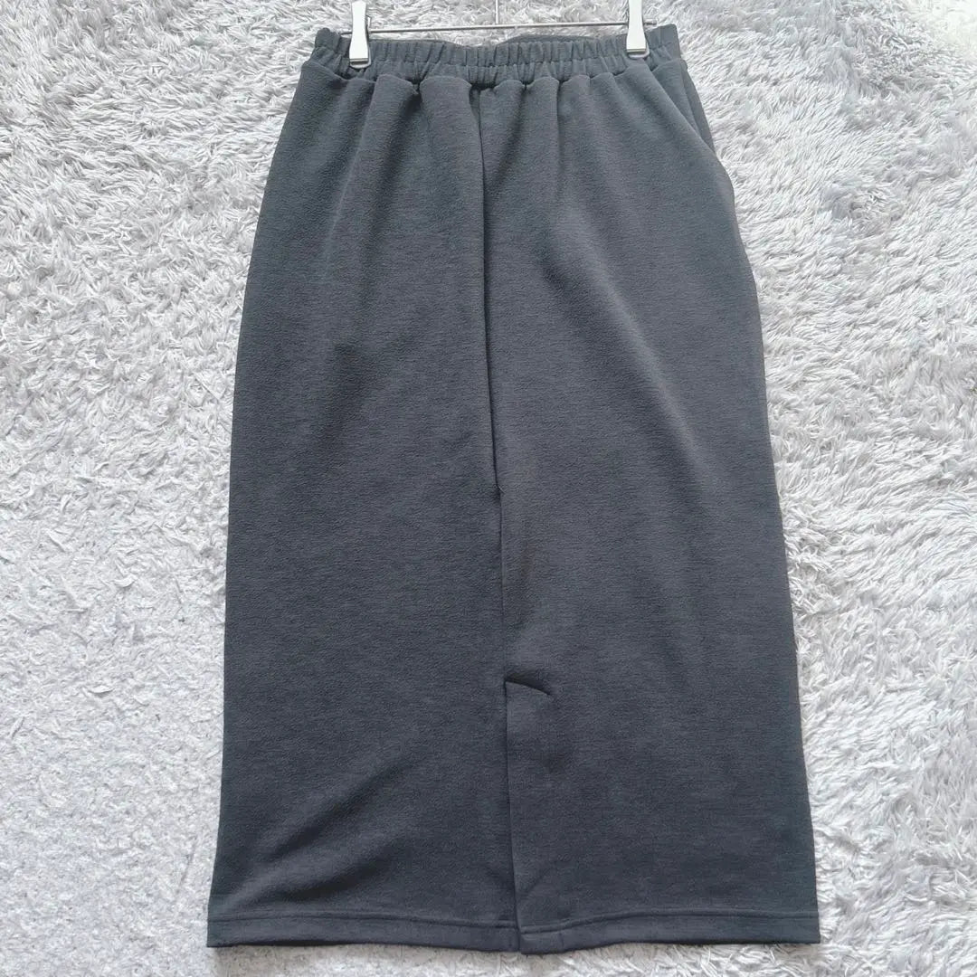 CINEMA CLUB Long Skirt Maxi Straight Skirt (L) Gray