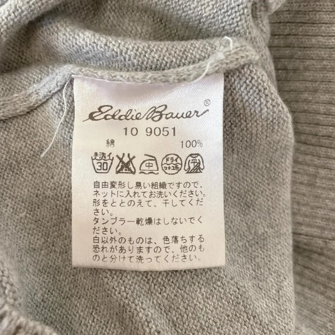 y0805 [Eddie Bauer] Knit sweater Long sleeve Cotton Simple