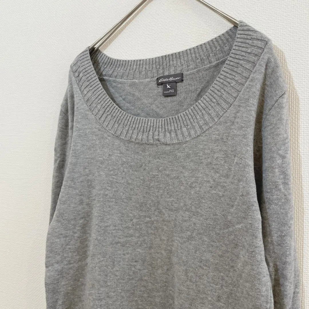 y0805 [Eddie Bauer] Knit sweater Long sleeve Cotton Simple