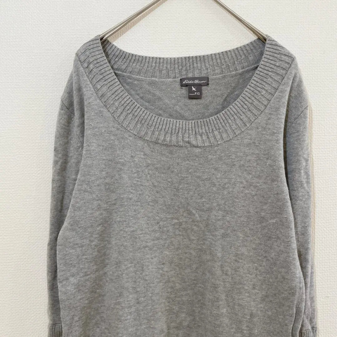 y0805 [Eddie Bauer] Knit sweater Long sleeve Cotton Simple