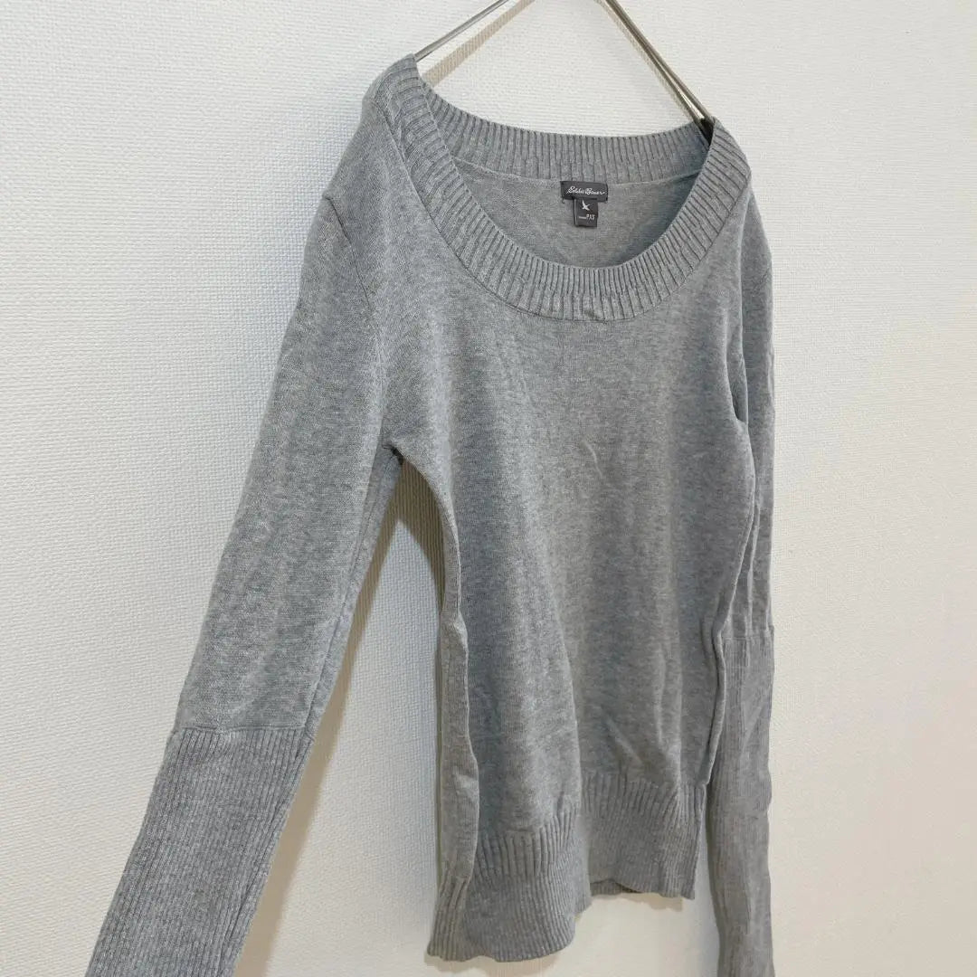 y0805 [Eddie Bauer] Knit sweater Long sleeve Cotton Simple