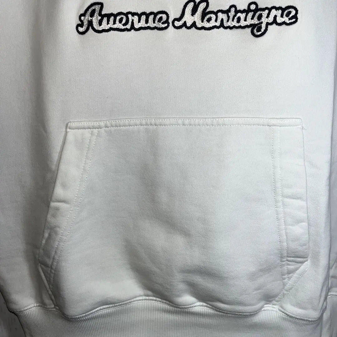 [Raro] Sudadera con capucha con el logotipo bordado de Christian Dior en blanco y azul marino