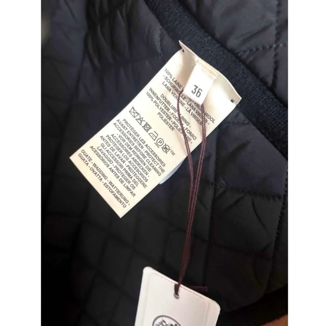 《Nuevo》Chaqueta de plumas Hermes Down Vest Down Parka negra 36