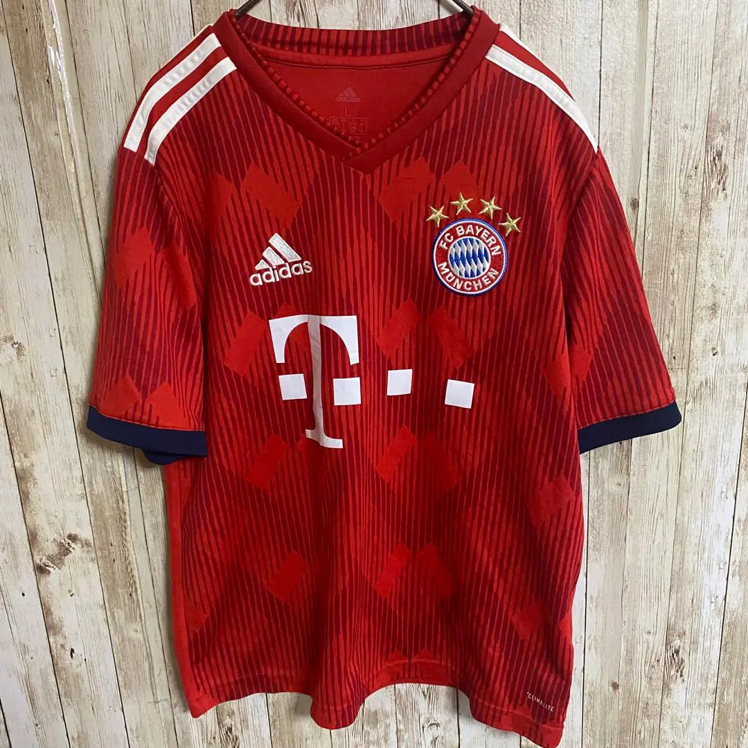 [E21] adidas Bavarian Munich Uniform Embroidered Logo Kids Tee