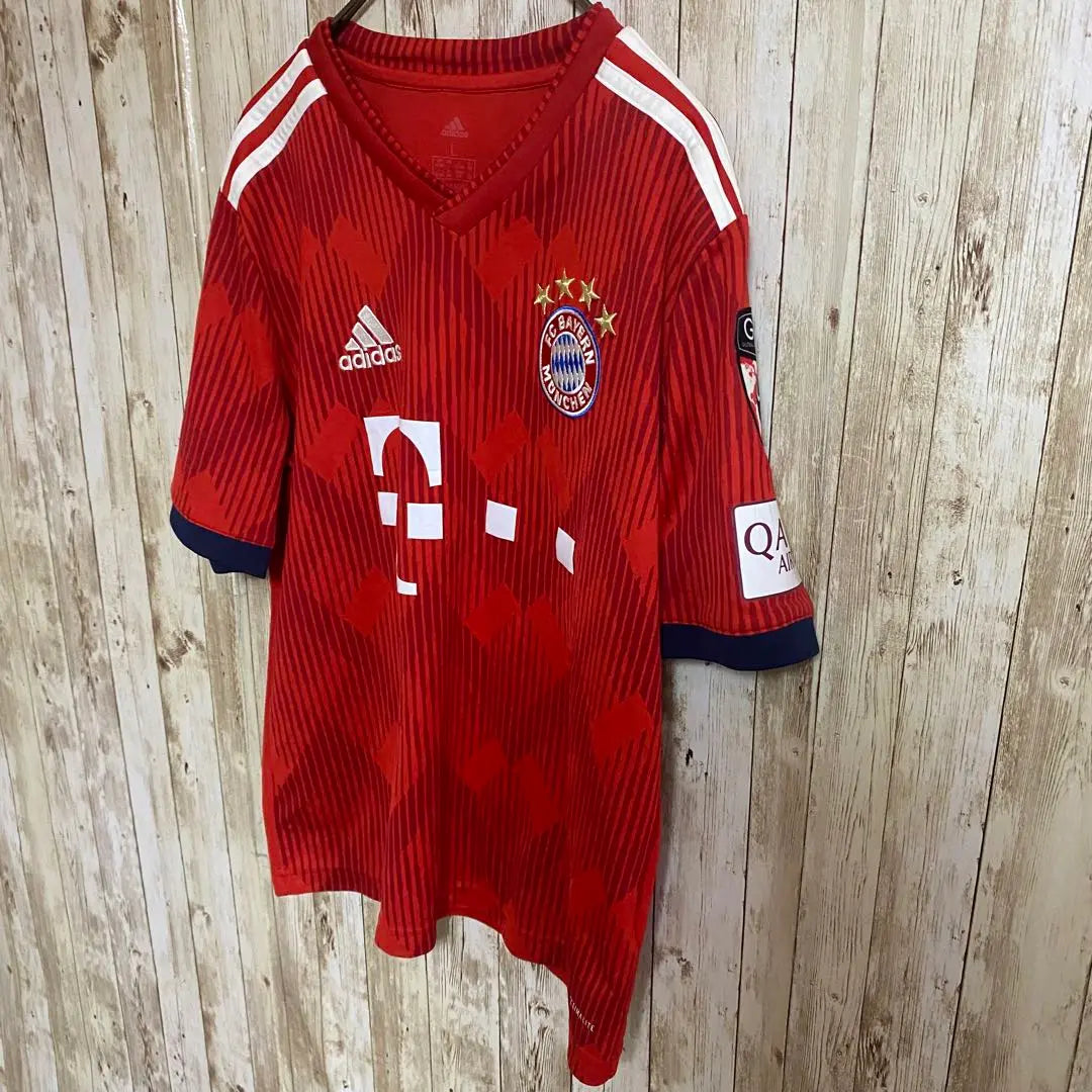 [E21] adidas Bavarian Munich Uniform Embroidered Logo Kids Tee