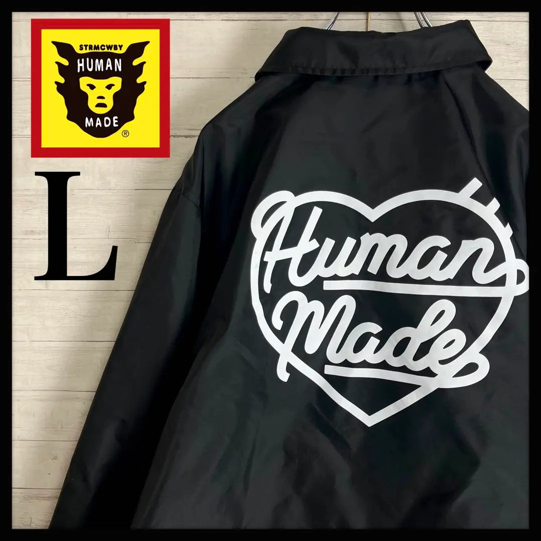 [Tenga en cuenta que se agotó de inmediato] Chaqueta de tamaño raro con logotipo grande y corazón hecho por humanos