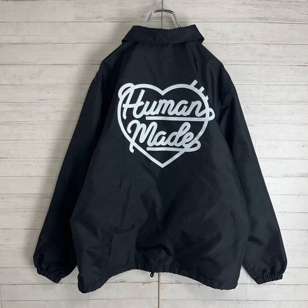 [Tenga en cuenta que se agotó de inmediato] Chaqueta de tamaño raro con logotipo grande y corazón hecho por humanos