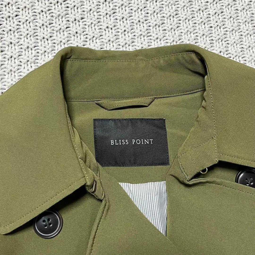 678 [BLISS POINT] Coat Trench Slim-looking Khaki M