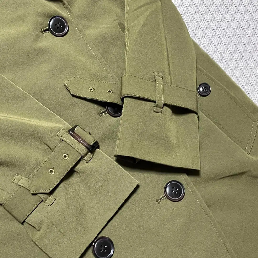 678 [BLISS POINT] Coat Trench Slim-looking Khaki M