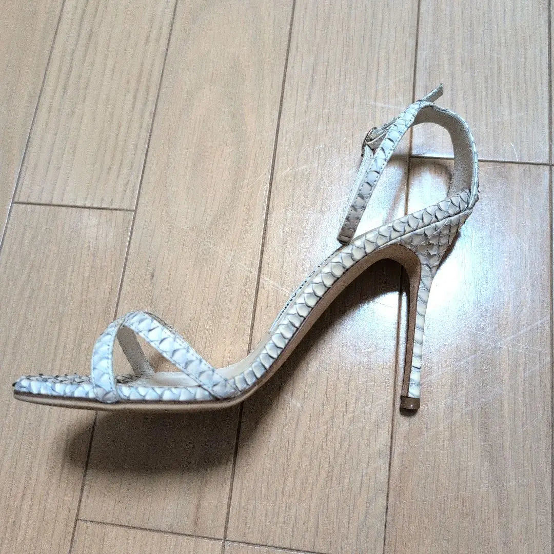 Manoloblanik Python Leather High Heel Sandals 22cm