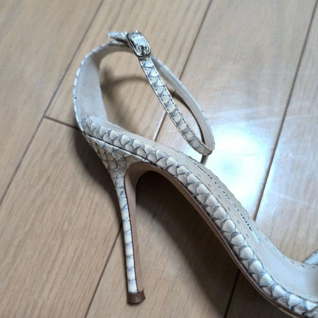 Manoloblanik Python Leather High Heel Sandals 22cm