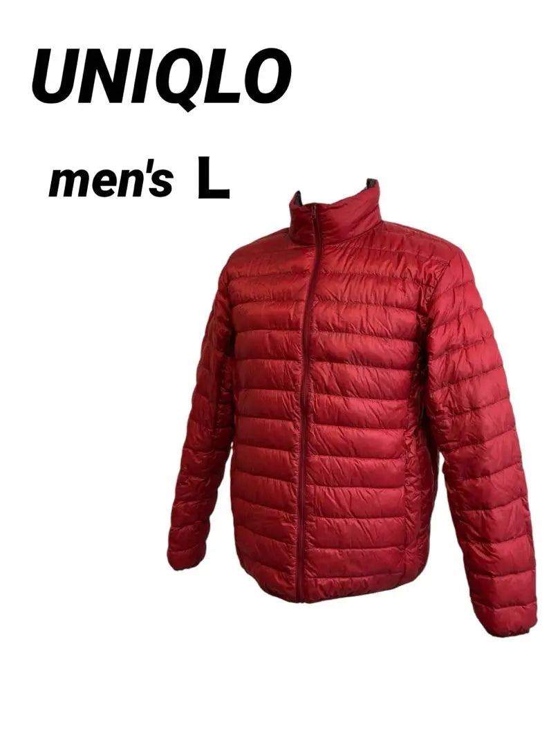 Chaqueta de plumas ultraligera UNIQLO con cremallera completa en rojo L