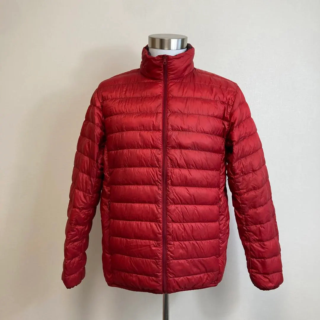 Chaqueta de plumas ultraligera UNIQLO con cremallera completa en rojo L