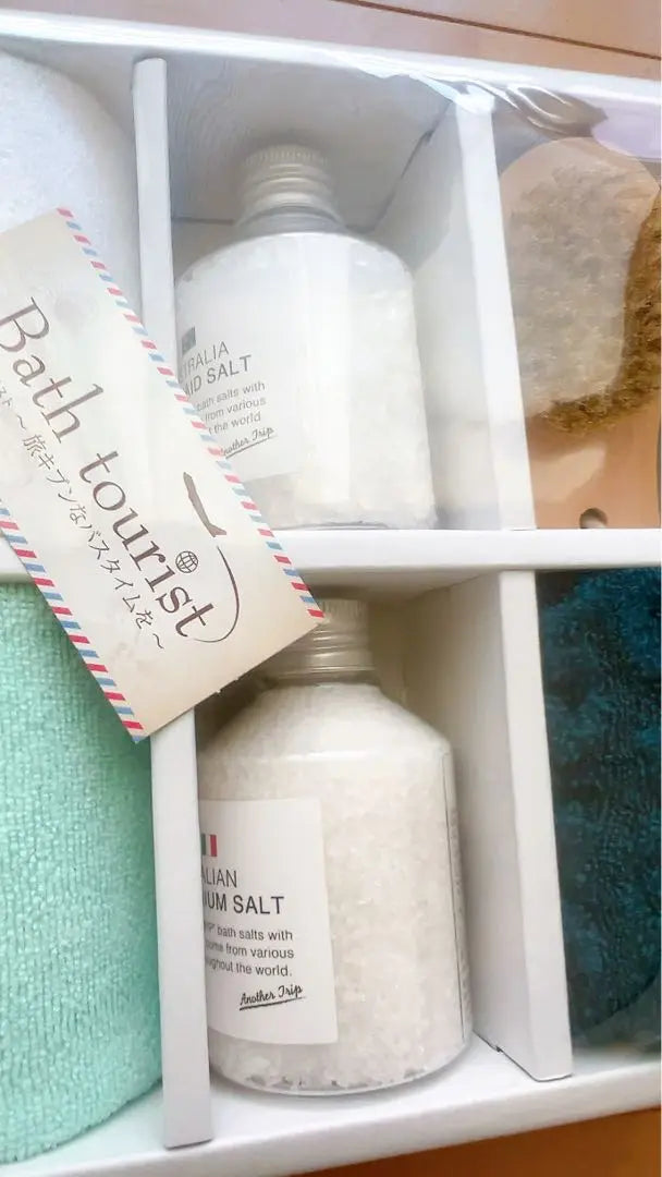 [Unused item] SELECT GIFT bath set bath salts, body brush, towel