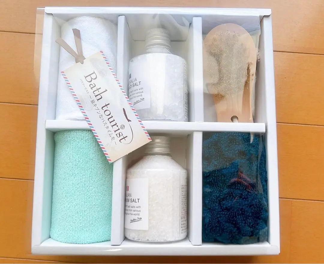 [Unused item] SELECT GIFT bath set bath salts, body brush, towel