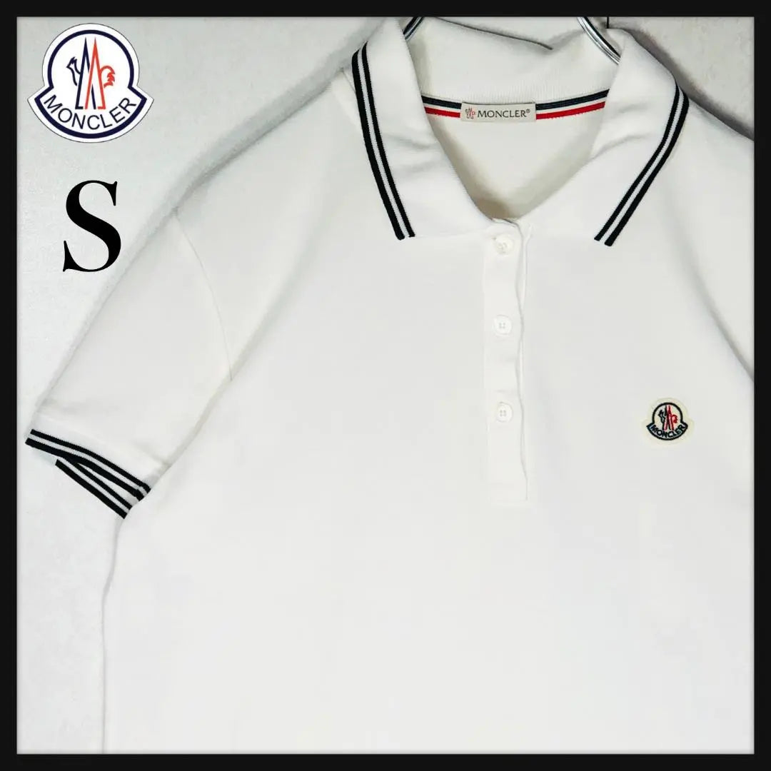 [Popular Design] Moncler Bicolor One-point Embroidered Logo Short Sleeve Polo Shirt