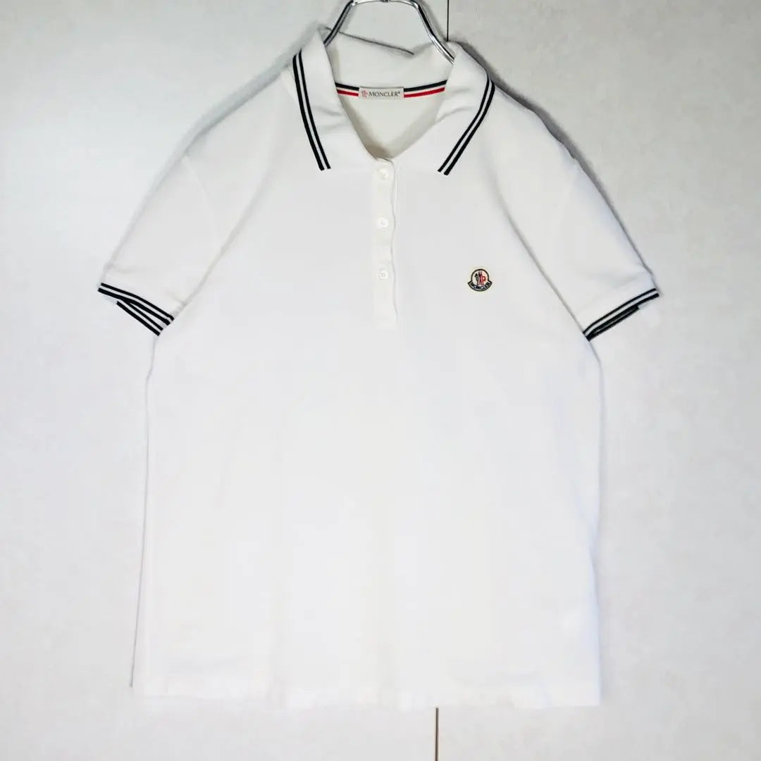 [Popular Design] Moncler Bicolor One-point Embroidered Logo Short Sleeve Polo Shirt