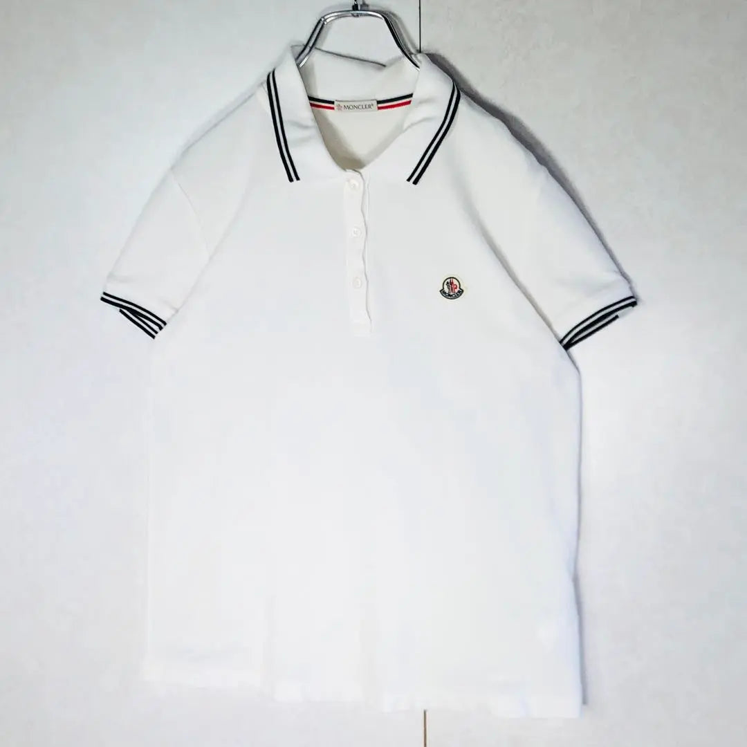 [Popular Design] Moncler Bicolor One-point Embroidered Logo Short Sleeve Polo Shirt