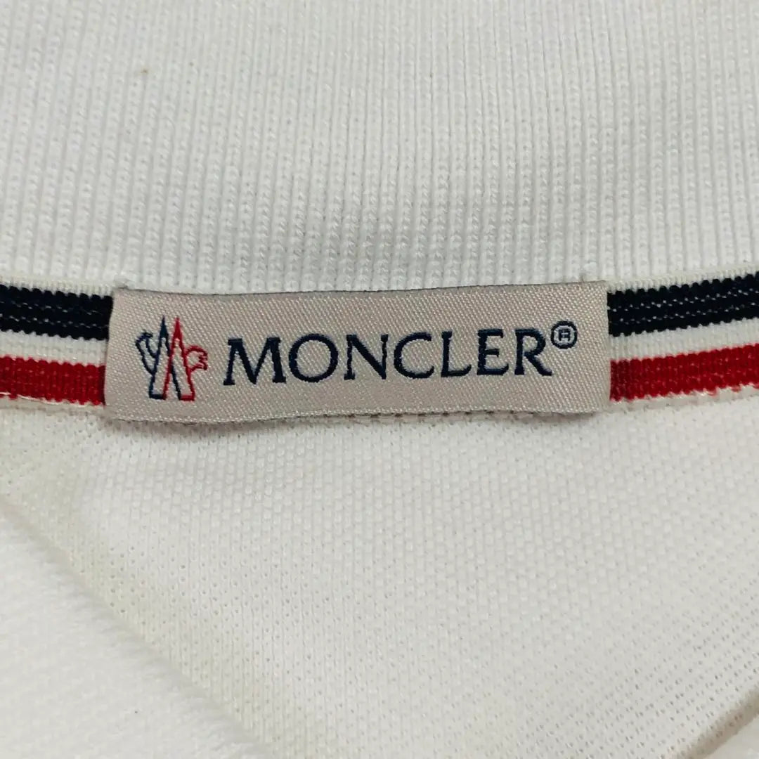 [Popular Design] Moncler Bicolor One-point Embroidered Logo Short Sleeve Polo Shirt