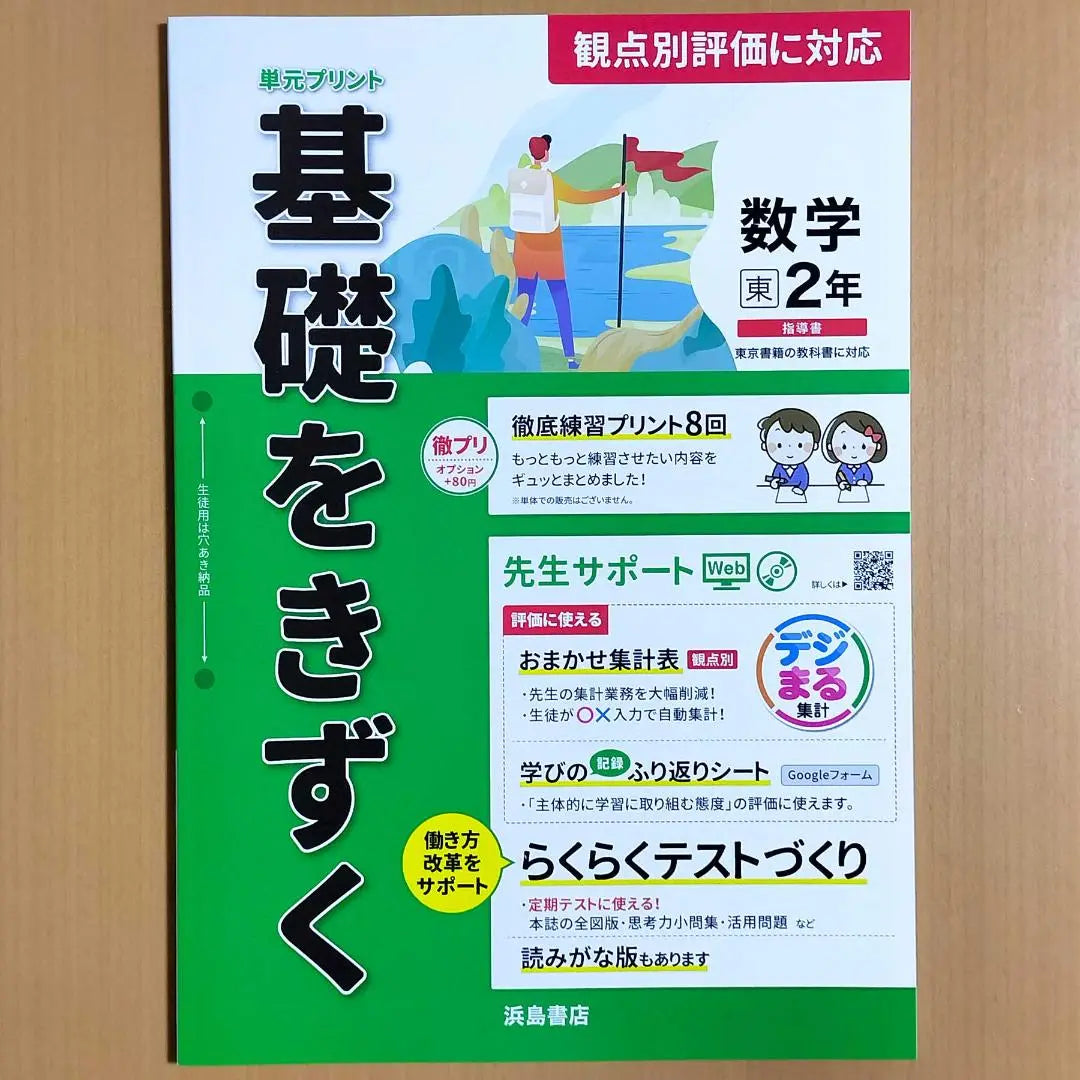 2024 Matemáticas 2do año Versión del libro de Tokio [Para profesores] Respuesta Ventas Impresión única | 2024年度 基礎をきずく数学2年 東京書籍版【教師用】答え 解答 単元プリント