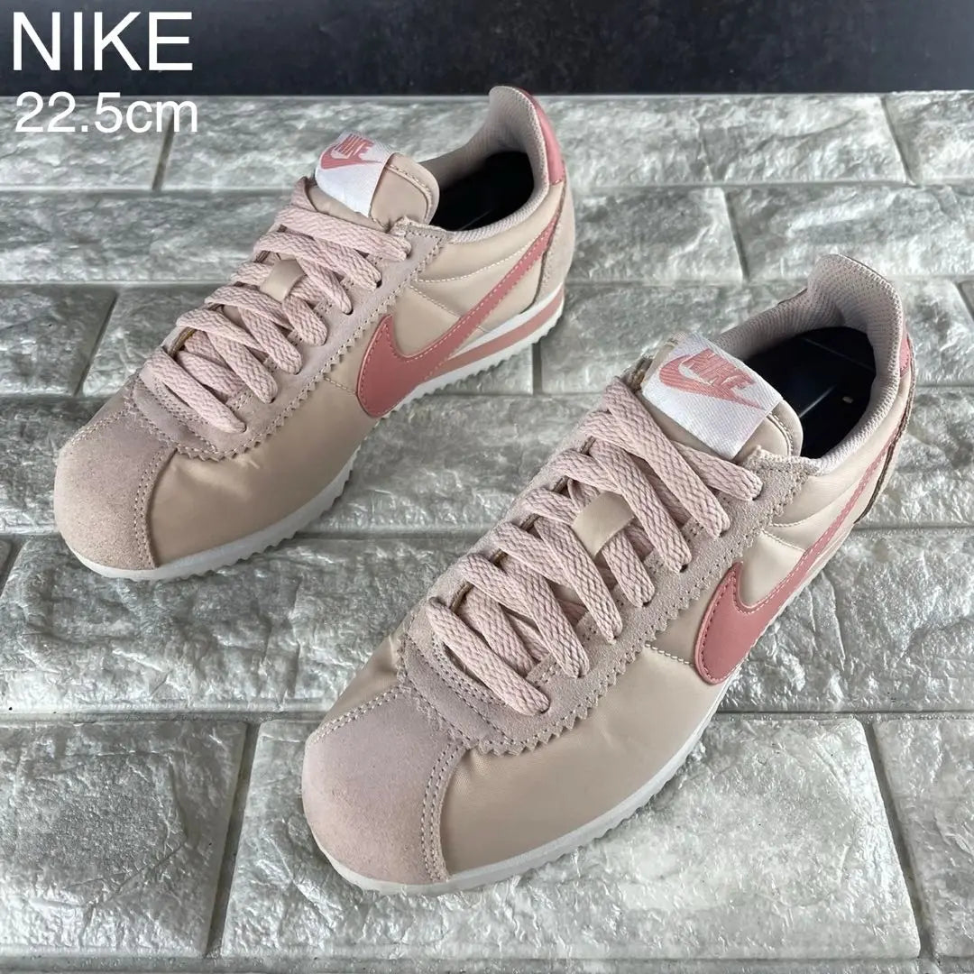 ★Extremely beautiful NIKE Cortez Nylon Sneakers Pink 22.5