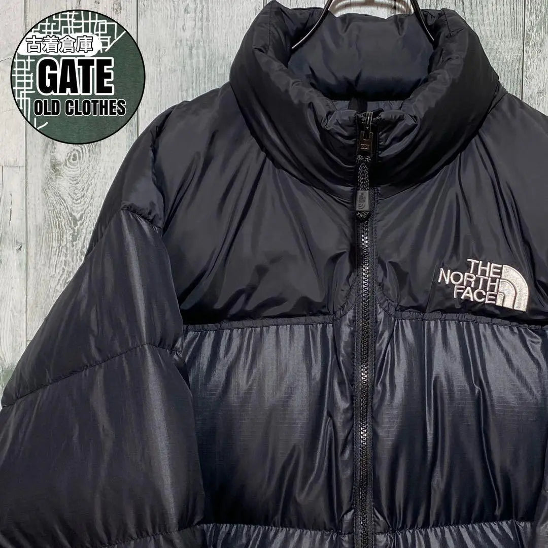 [ * Popular] Chaqueta de plumas Nupshi con logotipo bordado de North Face ★ negra, talla L, relleno 700