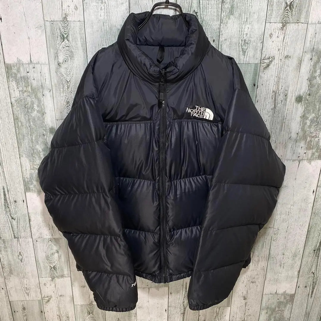 [ * Popular] Chaqueta de plumas Nupshi con logotipo bordado de North Face ★ negra, talla L, relleno 700