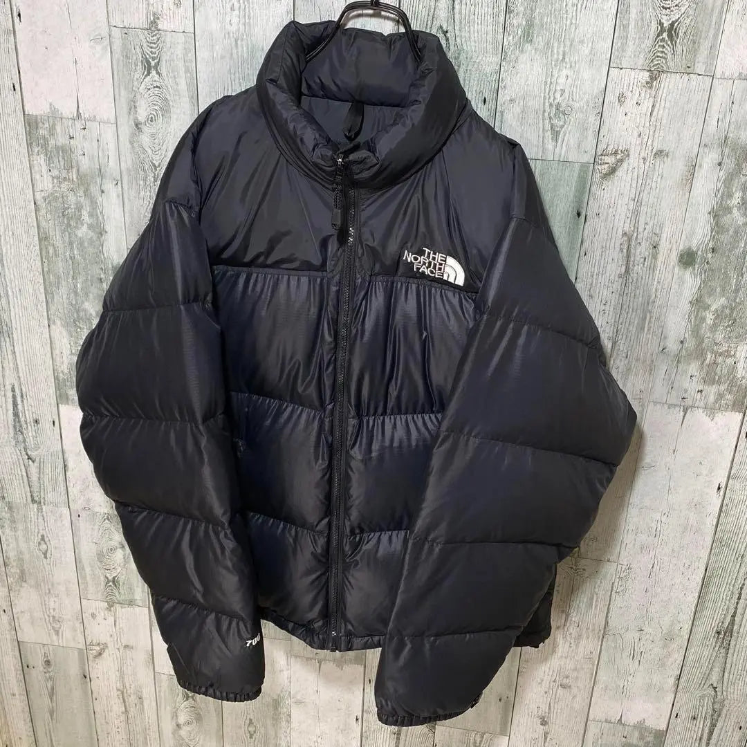 [ * Popular] Chaqueta de plumas Nupshi con logotipo bordado de North Face ★ negra, talla L, relleno 700