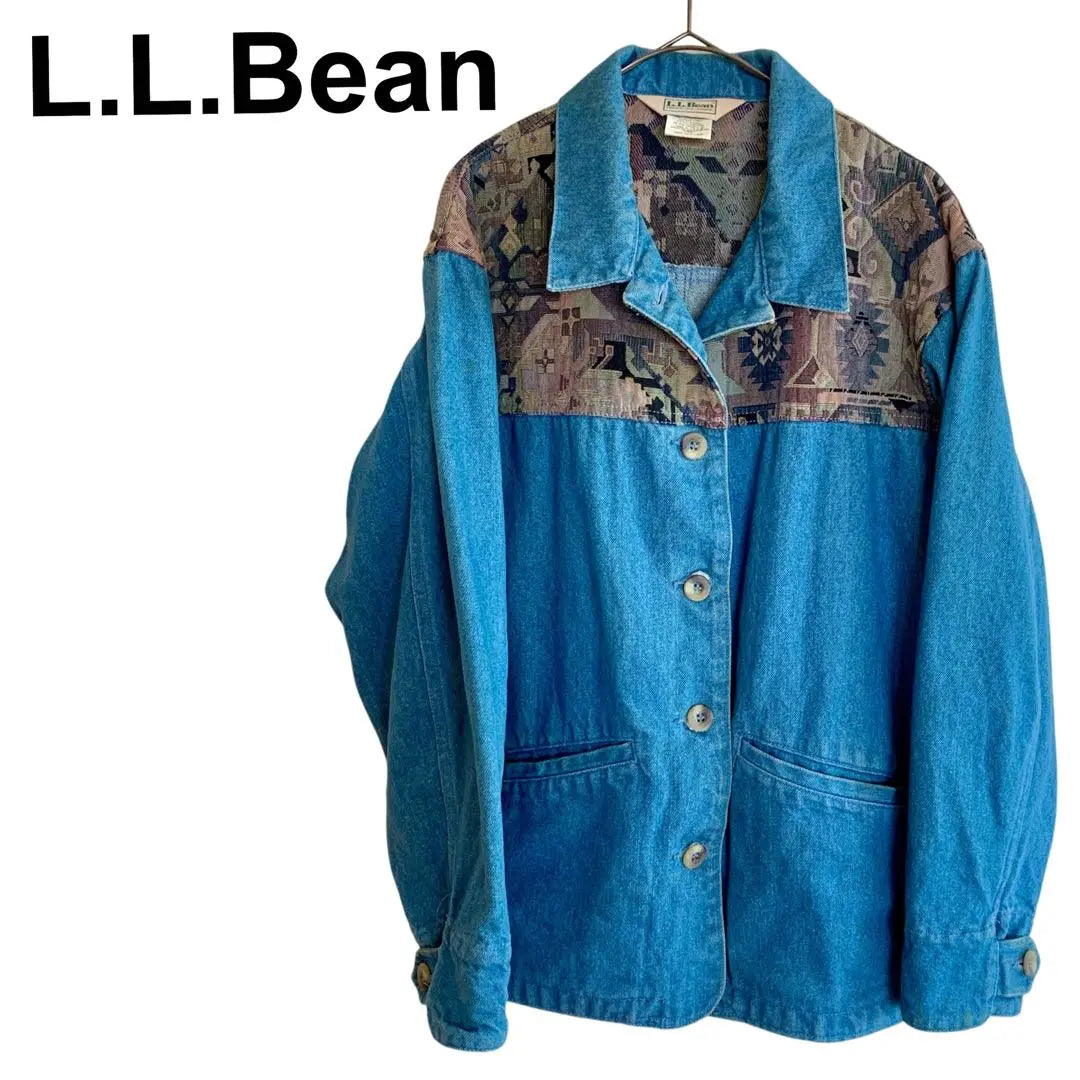 Chaqueta vaquera tipo mono LLBean de los años 80 fabricada en EE. UU.