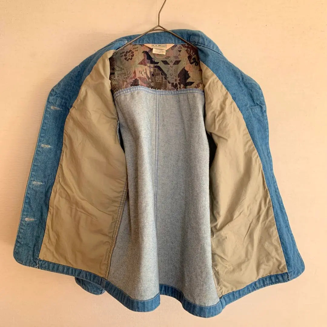 Chaqueta vaquera tipo mono LLBean de los años 80 fabricada en EE. UU.